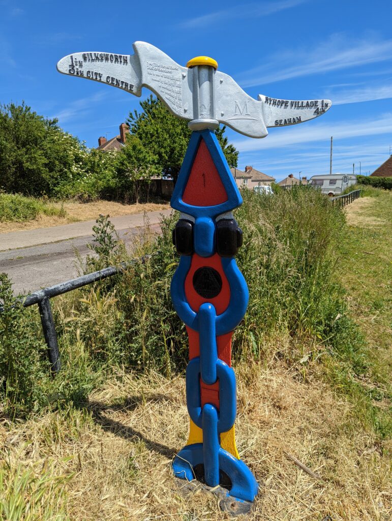 MP191 Millennium Milepost Ryhope Sunderland NCN 1