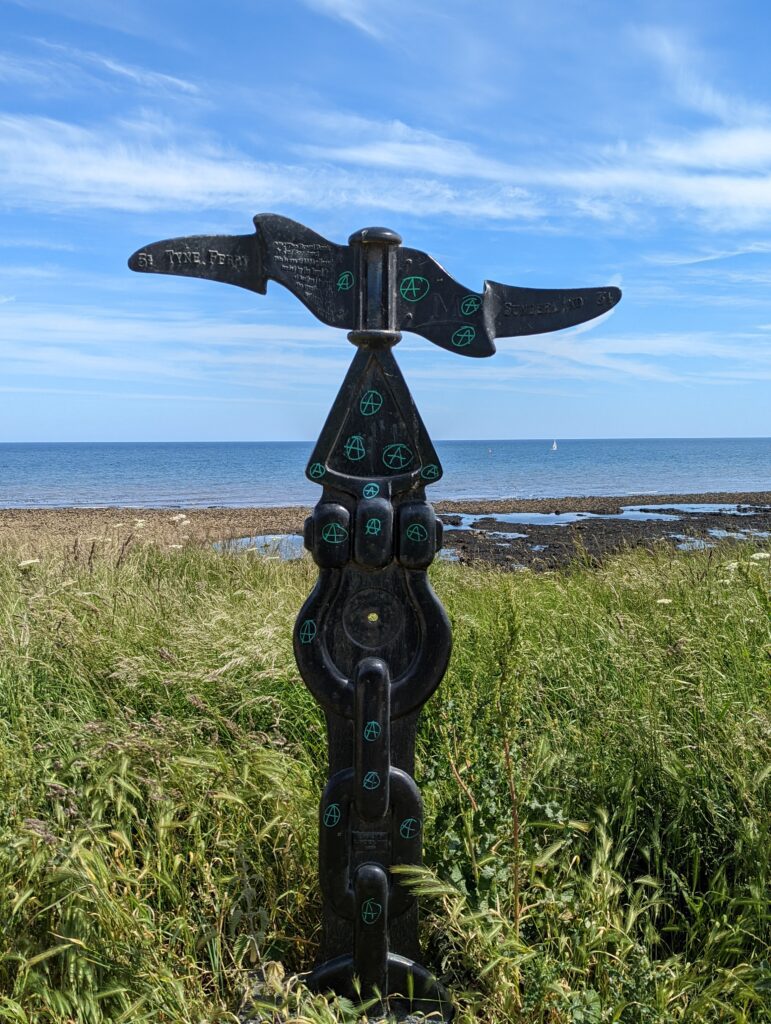 MP79 Millennium Milepost Whitburn South Tyneside NCN 1