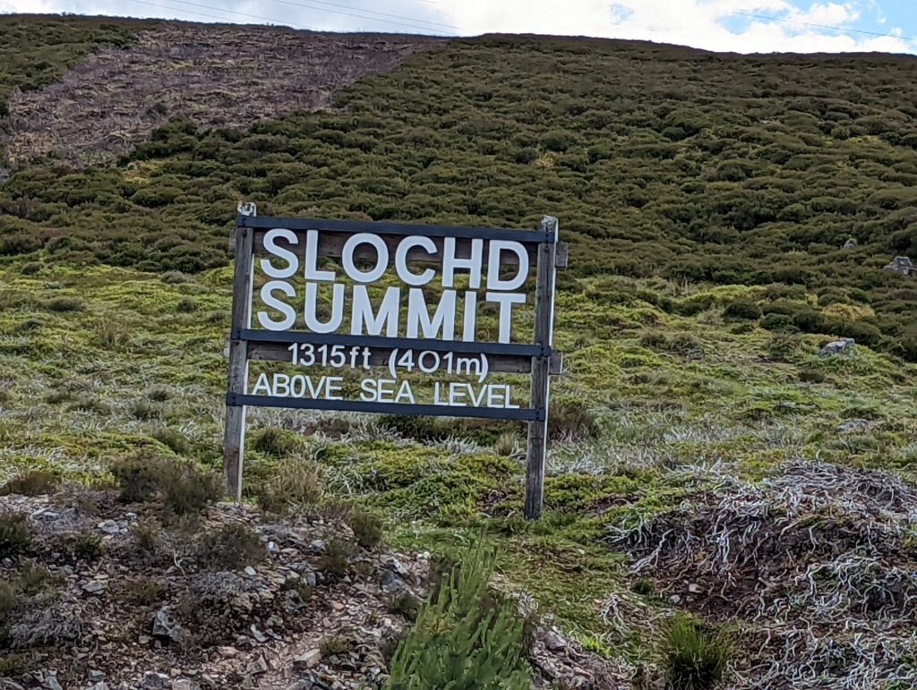 Cycling up the Slochd Summit