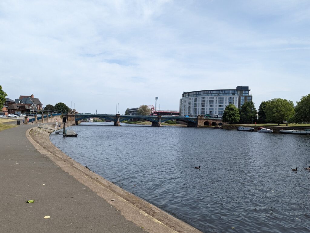 Cycling Up The River Trent and The City Ground Nottingham